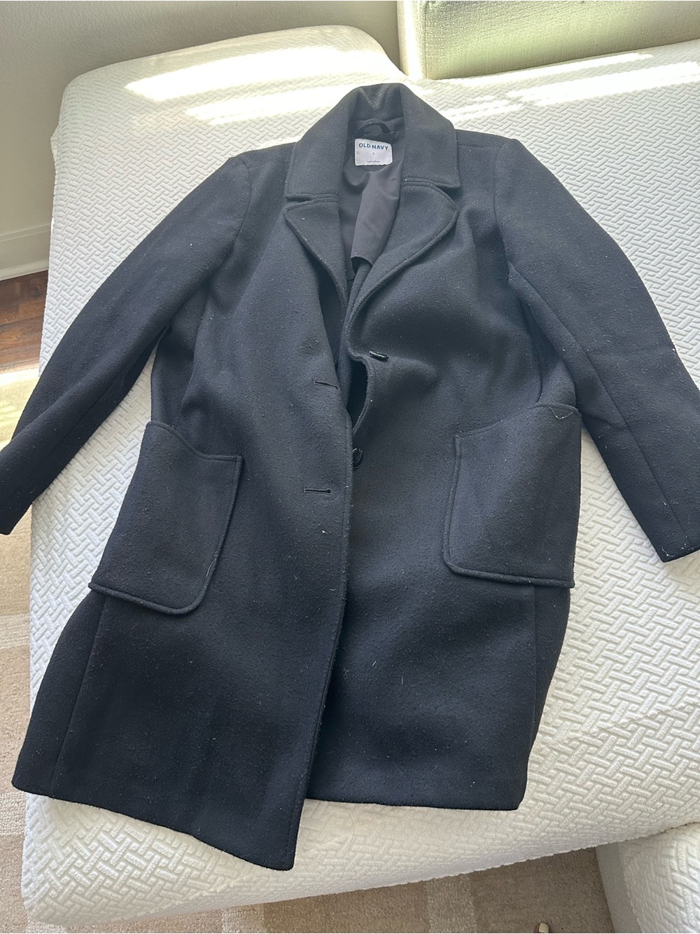 Old Navy Women's Black Overcoat